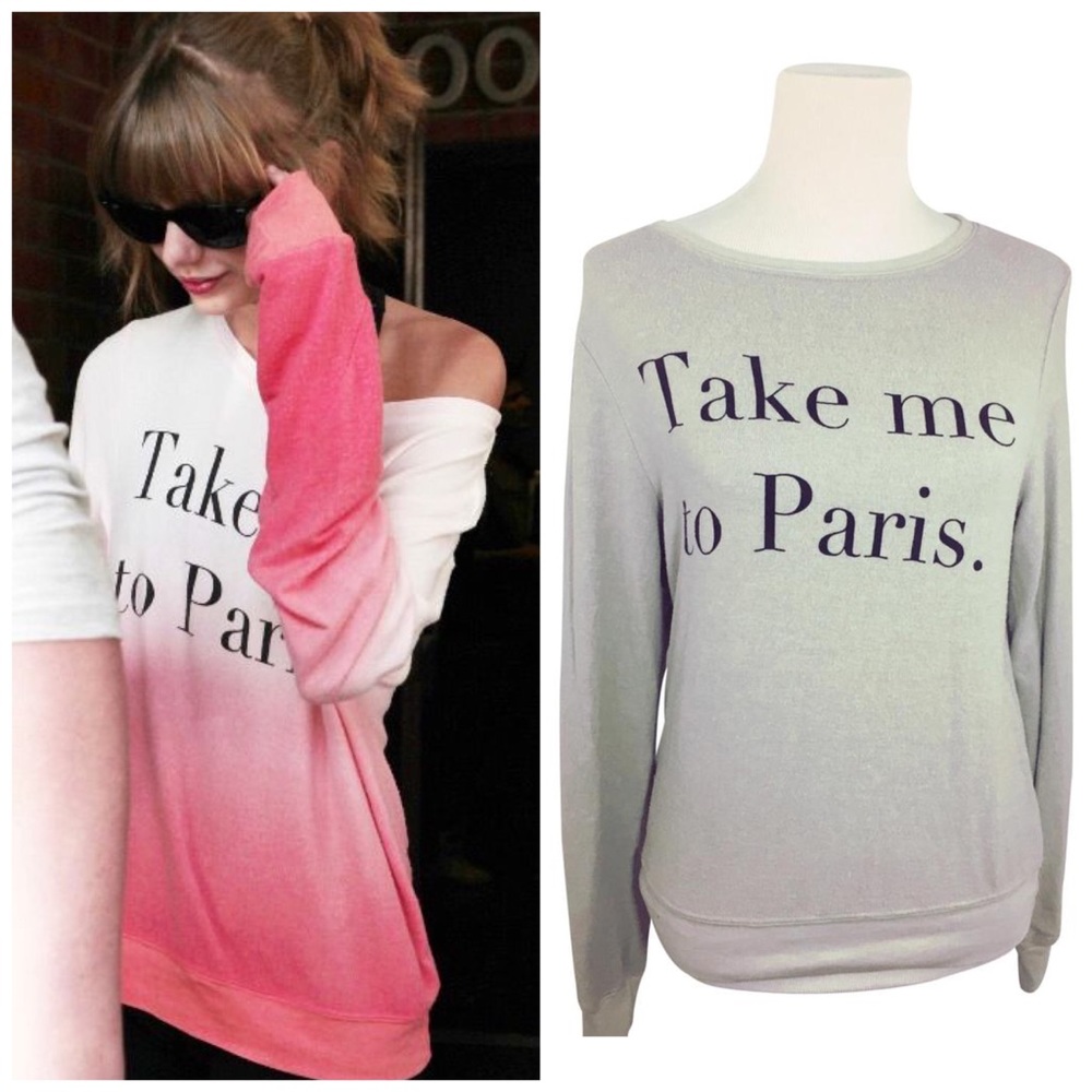 ASO Taylor Swift Gray Take Me to Paris Wildfox XS